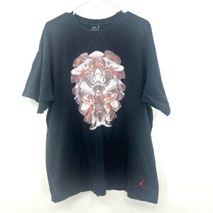 Vintage Jordan Nike Air History of Jordan Sneaker Black T-Shirt Men's XL
